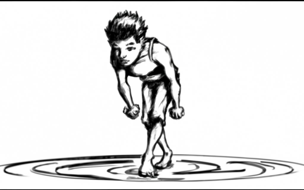 Illustration - Man walking on water