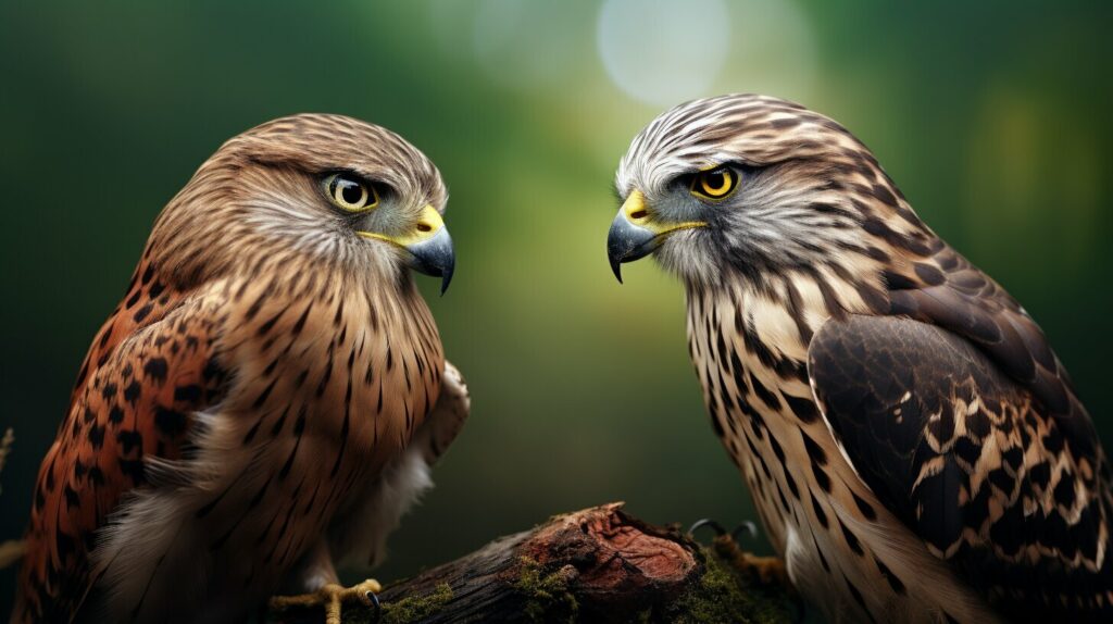 difference between sparrowhawks and kestrels