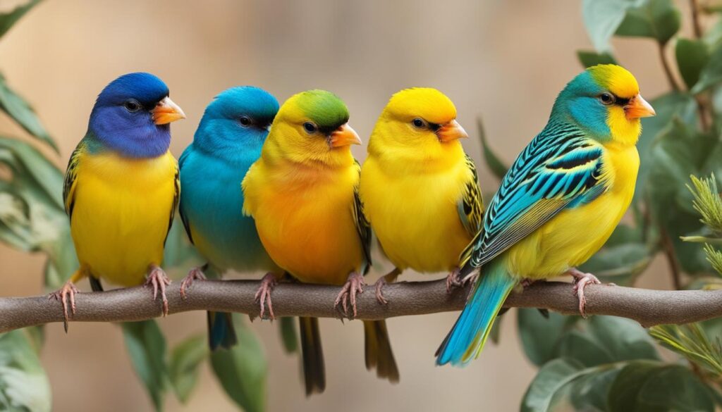 Colorful canary breeds