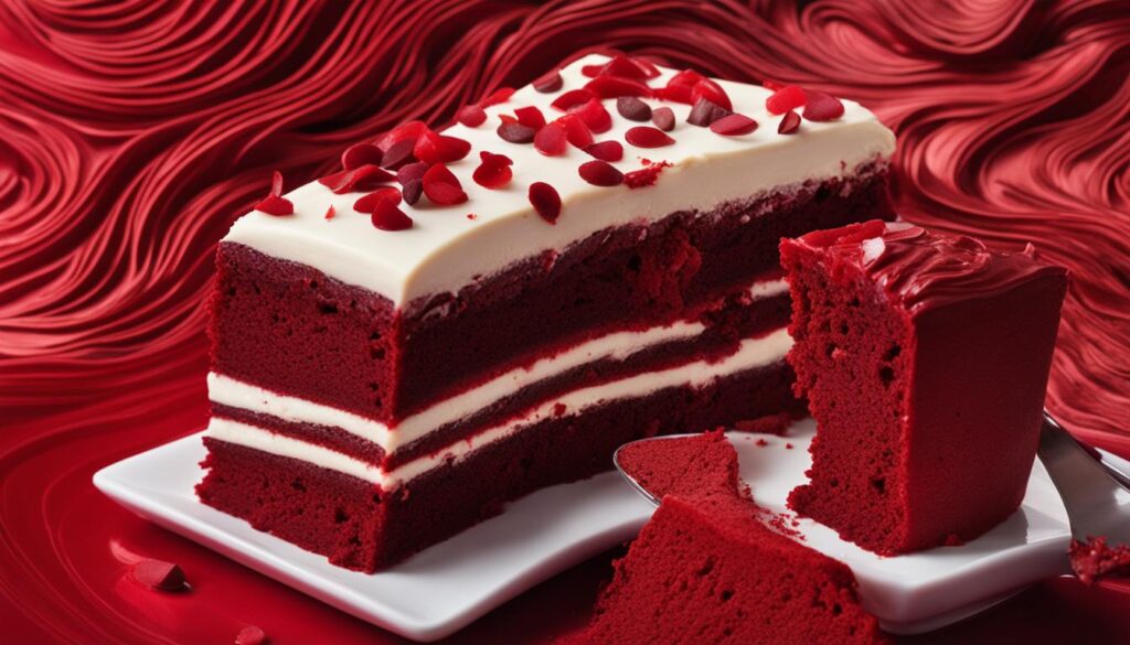 flavor of red velvet cake, flavor of chocolate cake