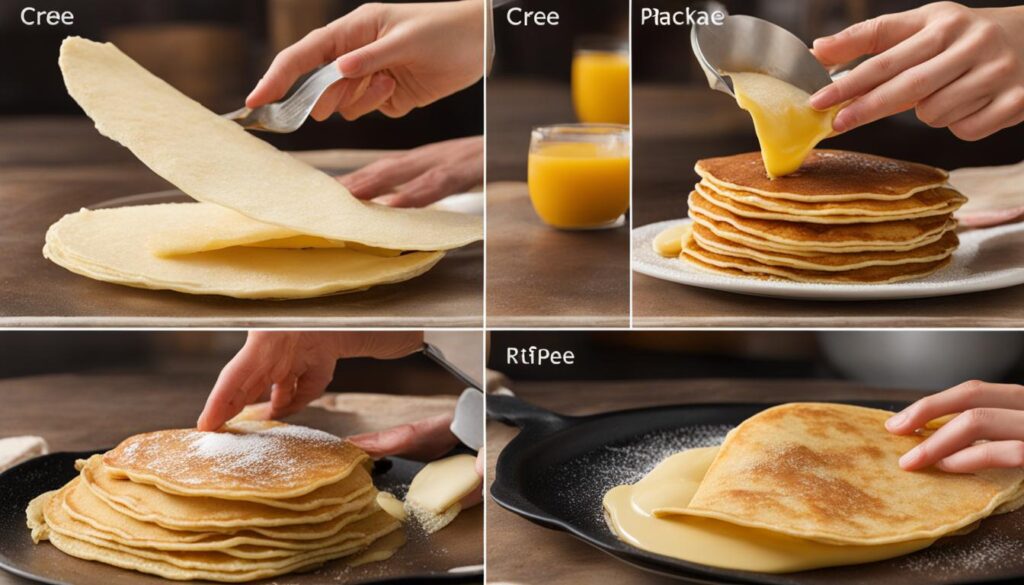 pancake and crepe cooking methods and texture