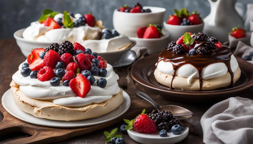 pavlova toppings and meringue toppings