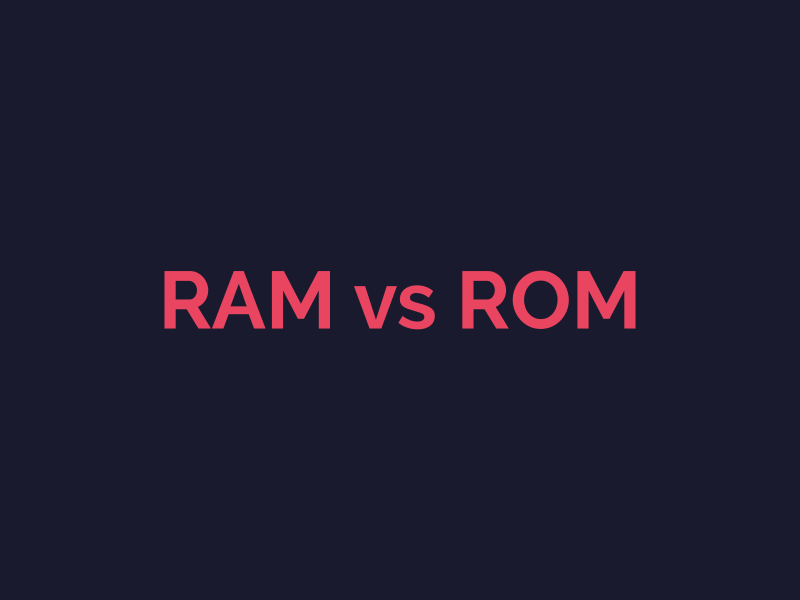 Difference Between RAM and ROM